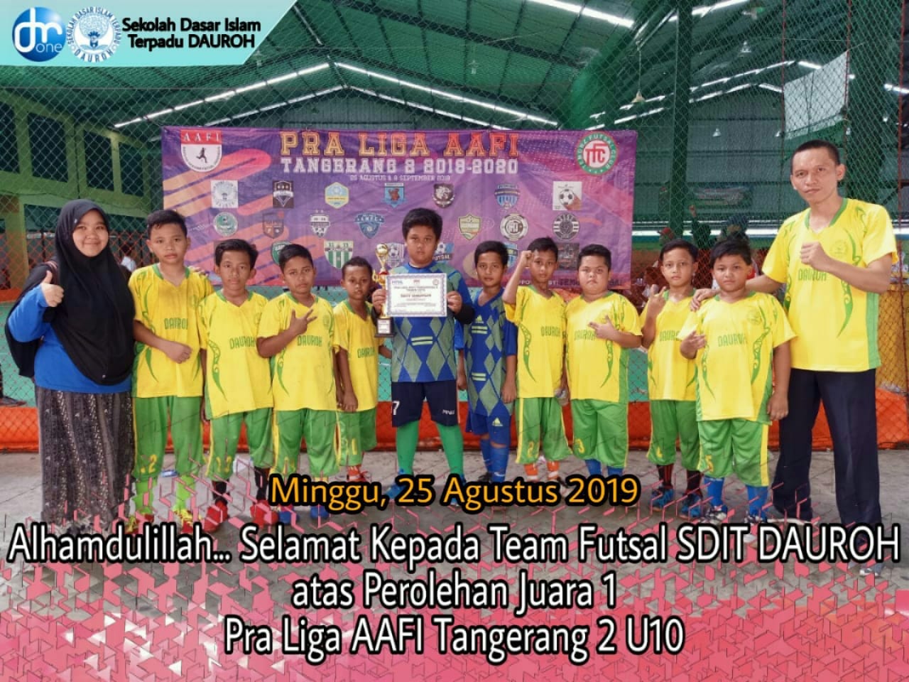 image Tim Futsal SDIT Dauroh Menjuarai Pra Liga AAFI Tangerang 2 U10